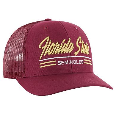 Men's '47 Garnet Florida State Seminoles Garner Trucker Adjustable Hat