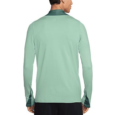 Men's Nike Green Tottenham Hotspur 2024/25 Third Strike Drill Performance Quarter-Zip Pullover Top
