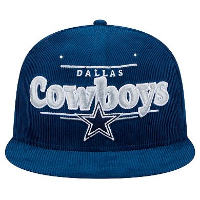 Men's New Era Navy Dallas Cowboys Display Corduroy 9FIFTY Snapback Hat