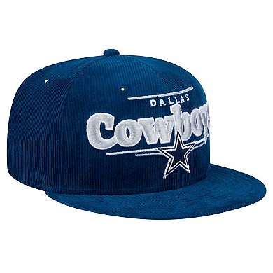 Men's New Era Navy Dallas Cowboys Display Corduroy 9FIFTY Snapback Hat