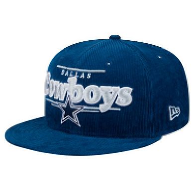 Men's New Era Navy Dallas Cowboys Display Corduroy 9FIFTY Snapback Hat