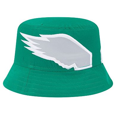 Men's New Era Kelly Green Philadelphia Eagles Helmet Bucket Hat