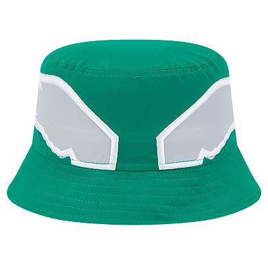 Men's New Era Kelly Green Philadelphia Eagles Helmet Bucket Hat
