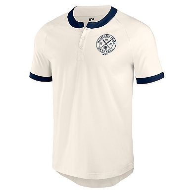 Men's Darius Rucker Collection by Fanatics White Minnesota Twins Henley Raglan T-Shirt