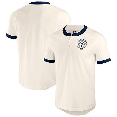 Men's Darius Rucker Collection by Fanatics White Minnesota Twins Henley Raglan T-Shirt