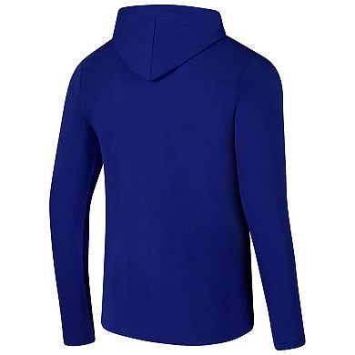 Men's Colosseum Royal Kentucky Wildcats Logo Lockup Active Blend Long Sleeve T-Shirt Hoodie