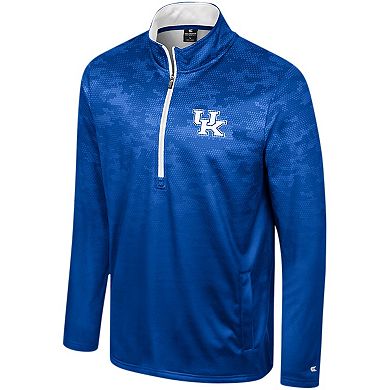Men's Colosseum Royal Kentucky Wildcats The Machine Half-Zip Jacket