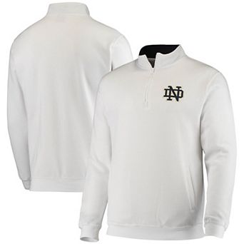 Men's Colosseum White Notre Dame Fighting Irish Tortugas Logo Quarter-Zip Jacket