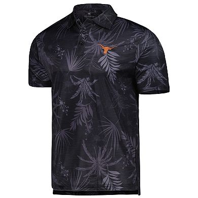 Men's Colosseum Black Texas Longhorns Palms Team Polo