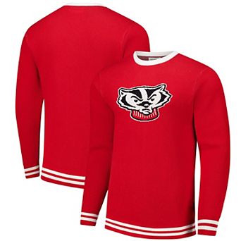 Unisex Uscape Apparel Red Wisconsin Badgers Renew Knit Vintage Pullover Sweater