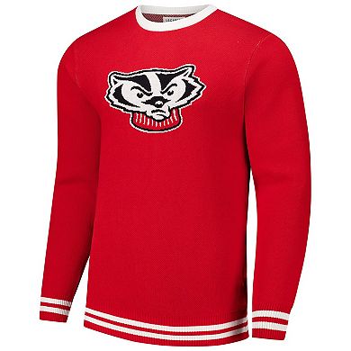 Unisex Uscape Apparel Red Wisconsin Badgers Renew Knit Vintage Pullover Sweater