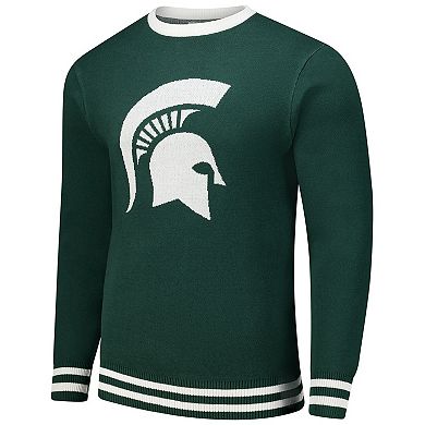 Unisex Uscape Apparel Green Michigan State Spartans Renew Knit Vintage Pullover Sweater