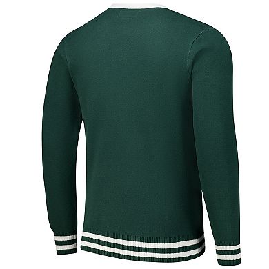 Unisex Uscape Apparel Green Michigan State Spartans Renew Knit Vintage Pullover Sweater