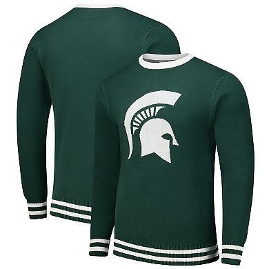 Unisex Uscape Apparel Green Michigan State Spartans Renew Knit Vintage Pullover Sweater