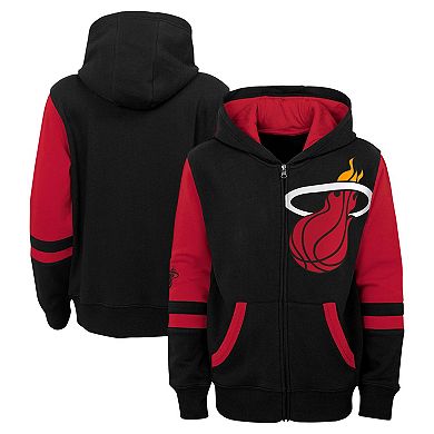Preschool Black Miami Heat Straight To The League Full-Zip Hoodie