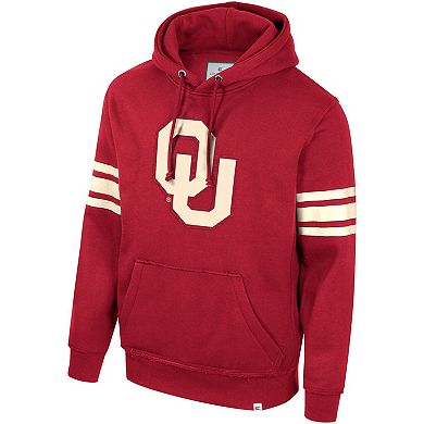 Men's Colosseum Crimson Oklahoma Sooners Saluting Pullover Hoodie