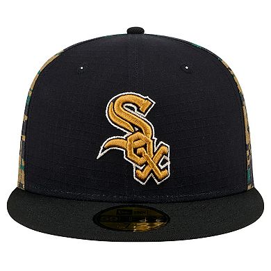 Men's New Era Black Chicago White Sox Digi Camo 59FIFTY Fitted Hat