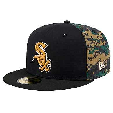 Men's New Era Black Chicago White Sox Digi Camo 59FIFTY Fitted Hat