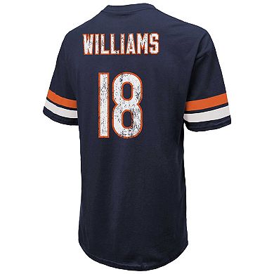 Men's Majestic Threads Caleb Williams Navy Chicago Bears Name & Number Oversize Fit T-Shirt
