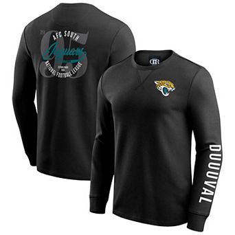 Men's Darius Rucker Collection by Fanatics Black Jacksonville Jaguars Washed Waffle-Knit Long Sleeve T-Shirt