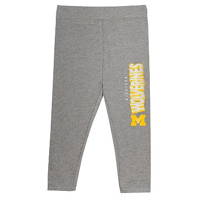Girls Juvenile Navy Michigan Wolverines Preschool Clubhouse Pullover Hoodie & Legging Set