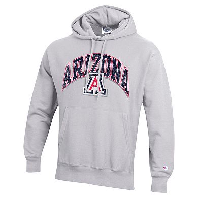 Men's Champion Gray Arizona Wildcats Vault Late Night Reverse Weave Pullover Hoodie