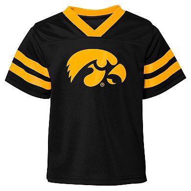 Infant Black Iowa Hawkeyes Two-Piece Red Zone Jersey & Pants Set