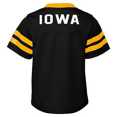 Infant Black Iowa Hawkeyes Two-Piece Red Zone Jersey & Pants Set