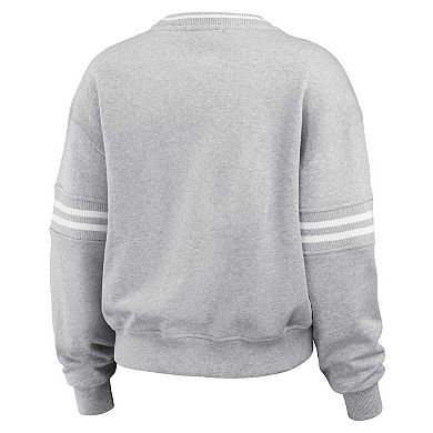 Women's WEAR by Erin Andrews Heather Gray Tampa Bay Buccaneers Cropped Pullover Sweatshirt