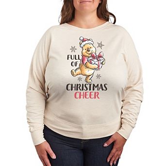 Disney's Winnie The Pooh Plus Size Christmas Cheer French Terry Long Sleeve Tee