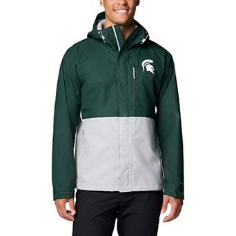 Men's Columbia Green Michigan State Spartans Field Bound Omni-Tech™ Full-Zip Jacket