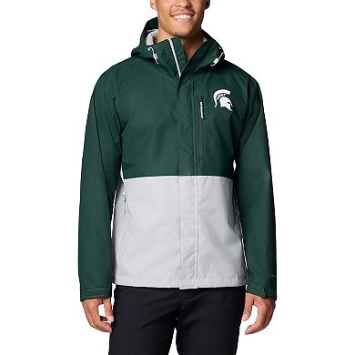 Men's Columbia Green Michigan State Spartans Field Bound Omni-Tech™ Full-Zip Jacket