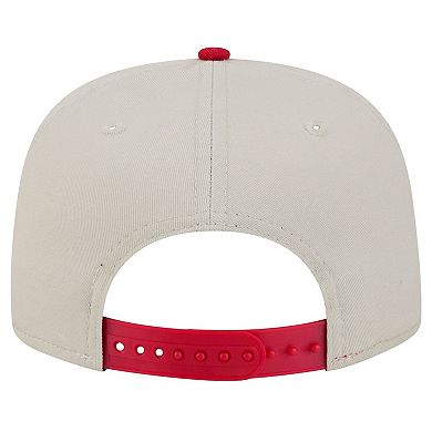 Men's New Era Stone/Cardinal Arizona Cardinals Athletic Golfer Snapback Hat