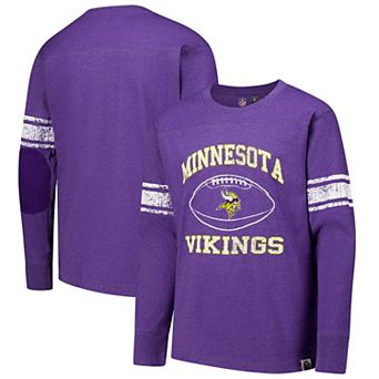 Youth Wes & Willy Purple Minnesota Vikings Football Long Sleeve T-Shirt