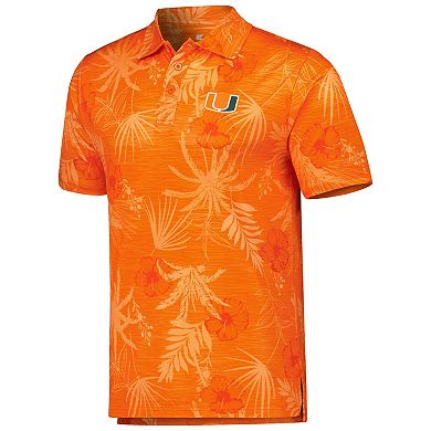 Men's Colosseum Orange Miami Hurricanes Palms Team Polo