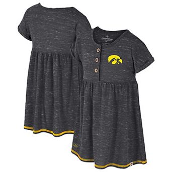 Girls Toddler Colosseum Black Iowa Hawkeyes Fleet Dress