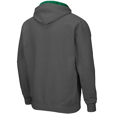 Men's Colosseum Charcoal Oregon Ducks Arch & Logo 3.0 Full-Zip Hoodie
