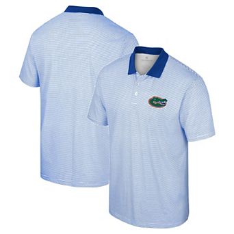 Men's Colosseum White/Royal Florida Gators Print Stripe Polo