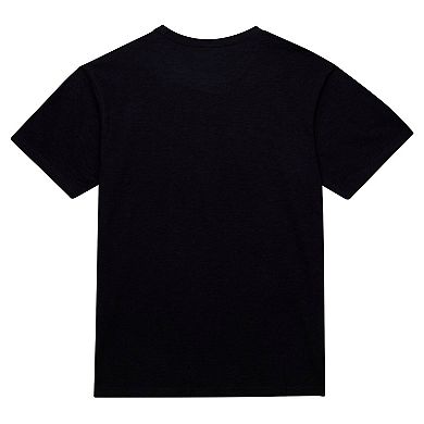 Men's Mitchell & Ness Black Boston Celtics Hardwood Classics Felt Applique Slub T-Shirt