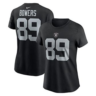 Women's Nike Brock Bowers Black Las Vegas Raiders Player Name & Number T-Shirt
