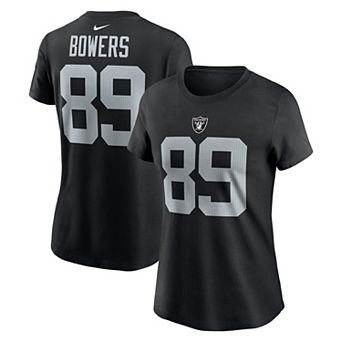 Women's Nike Brock Bowers Black Las Vegas Raiders Player Name & Number T-Shirt