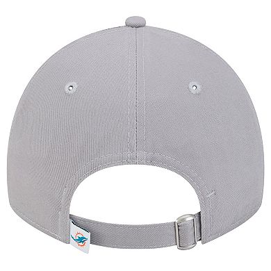 Women's New Era Gray Miami Dolphins Main 9TWENTY Adjustable Hat