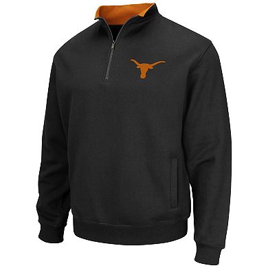 Men's Colosseum Black Texas Longhorns Tortugas Quarter-Zip Sweatshirt