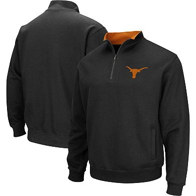Men's Colosseum Black Texas Longhorns Tortugas Quarter-Zip Sweatshirt