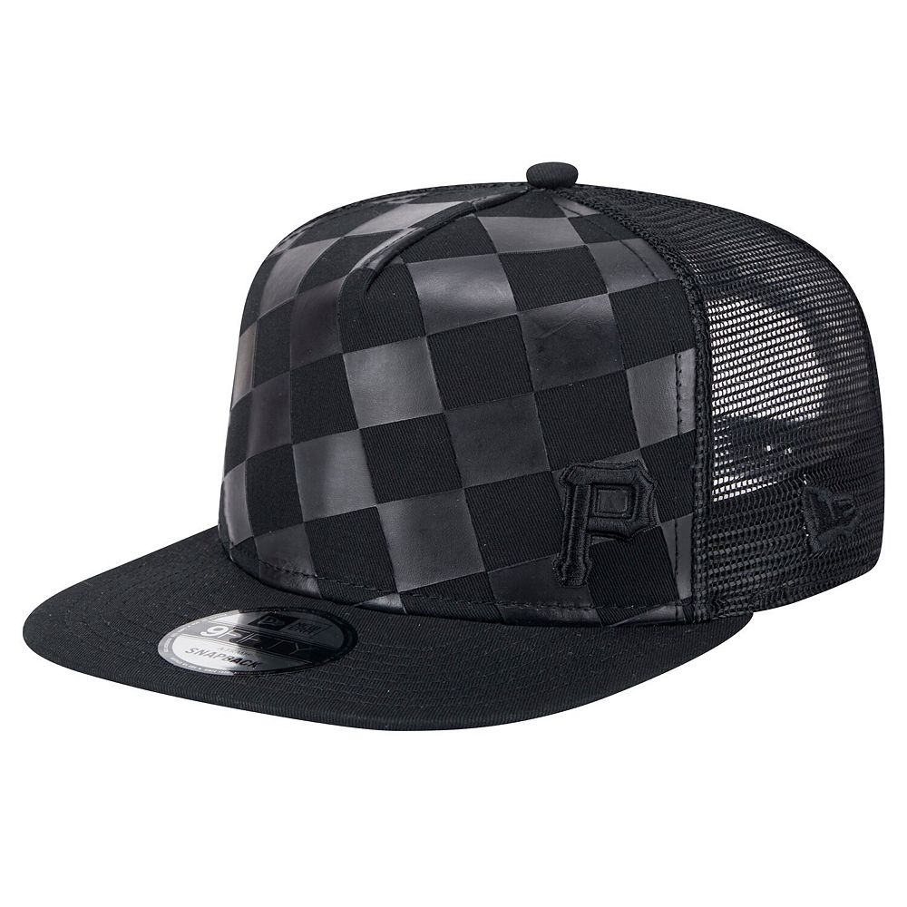 Men s new era black pittsburgh pirates score check 9fifty a frame