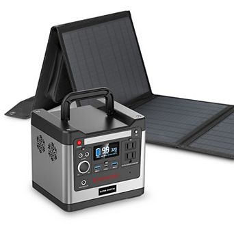 Portable Power Station: 320w, 298wh/93120mah & 40w Solar Panel - Combo