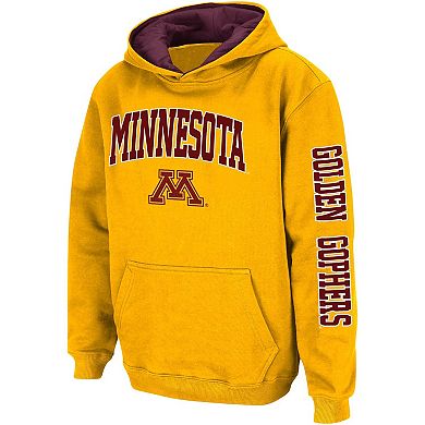 Youth Colosseum Gold Minnesota Golden Gophers 2-Hit Pullover Hoodie