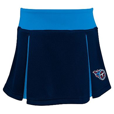 Girls Toddler Navy Tennessee Titans Spirit Cheer Two-Piece Cheerleader ...