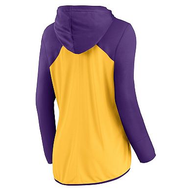 Women's Fanatics Gold/Purple Minnesota Vikings Script Full-Zip Hoodie
