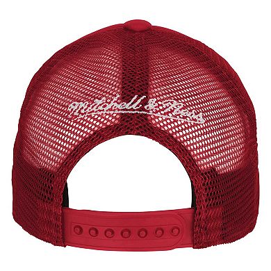 Youth Mitchell & Ness Red Chicago Bulls Core Evergreen Trucker Adjustable Hat